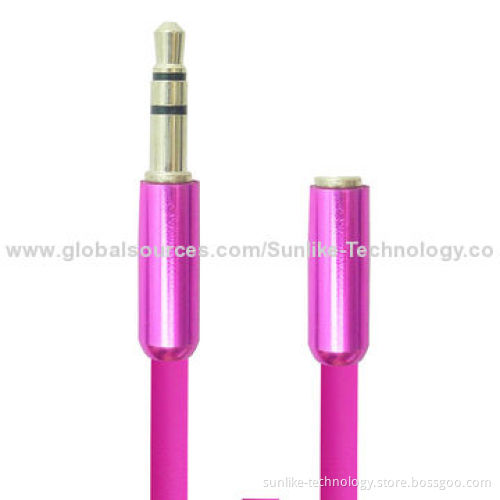 Audio Extension Cable with Aluminum Shell, Ultra Soft, 3.5mm Mini Jack, 3.5SP Male-Female